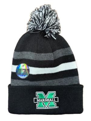 MU Logofit Youth Striped Cuff Hat w/ Pom