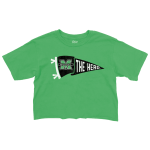 MU Blue84 Ladies Pennant Cropped Short Sleeve Tee