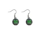 MU Nitro Hammered Cirlce M Earrings