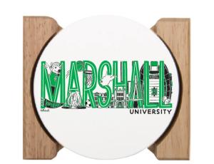 MU Neil Regina Coasters 4pk with Holder