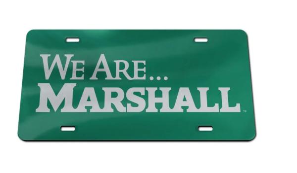 MU Wincraft We Are...Kelly Green License Plate
