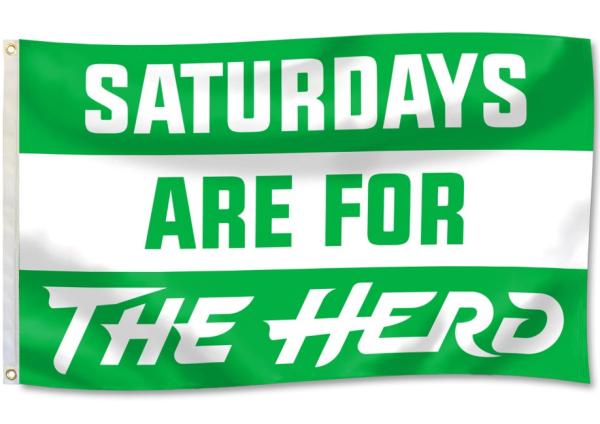 MU UB&F Saturdays Are For The Herd 3x5 Flag
