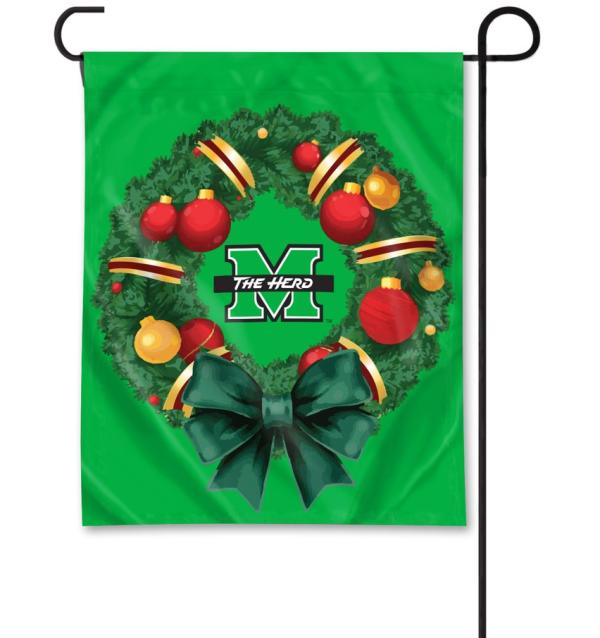MU UB&F Wreath Garden Flag