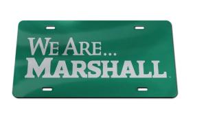 MU Wincraft We Are...Kelly Green License Plate