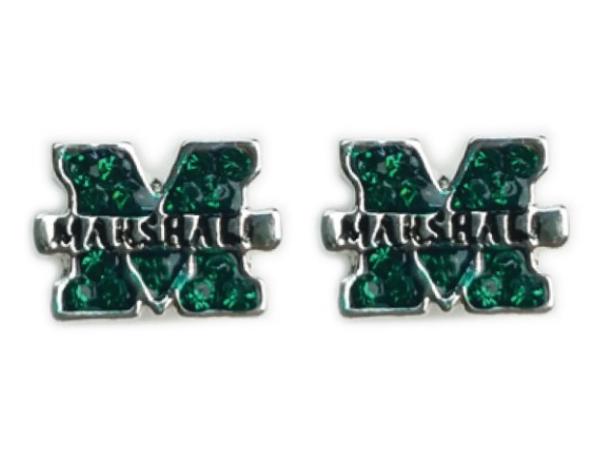MU Nitro Rhinestone M Stud Earrings