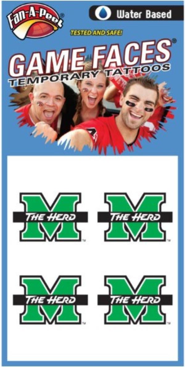 MU Fan-A-Peel M The Herd Face Tattoo