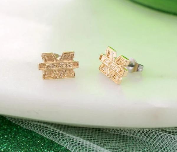 MU Seasons Jewelry Gold Stud Earrings