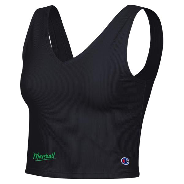 MU Champion Ladies Script V-Neck Crop Top