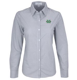 MU Vantage Ladies Gingham Button Up Shirt
