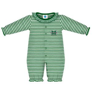 MU Creative Knitwear Infant Striped Ruffle Romper