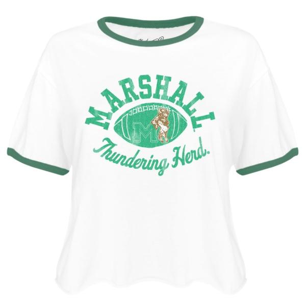 MU Retro Brands Ladies Football Cropped Ringer