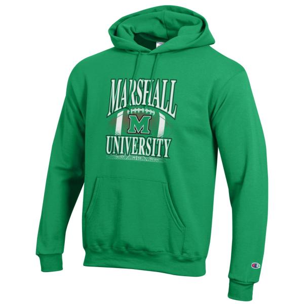 MU Champion Football Hooded Sweatshirt