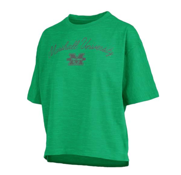 MU Pressbox Ladies Faye Cropped Short Sleeve Tee