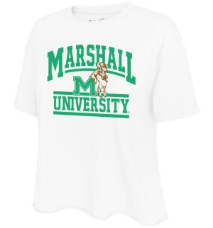 MU Retro Brands Ladies Standing Cropped Short Sleeve Tee