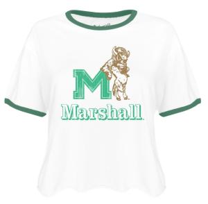 MU Retro Brands Ladies Standing Cropped Ringer