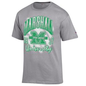 MU Champion Faded Background Short Sleeve Tee