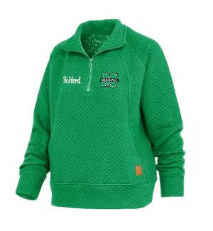 MU Pressbox Ladies Quilted 1/4 Zip