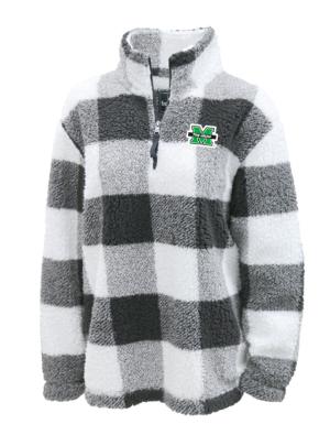 MU Boxercraft Ladies Plaid Sherpa 1/4 Zip