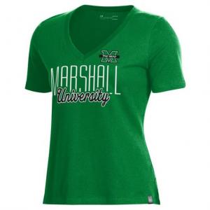 MU Under Armour Ladies V-Neck Short Sleeve Tee