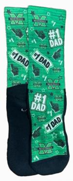 MU Rock'Em #1 Dad Crew Sock
