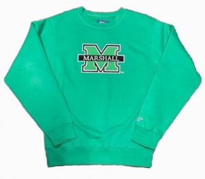 MU Blue 84 Campbell Applique Big M Crew