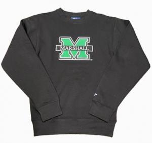 MU Blue 84 Campbell Applique Big M Crew