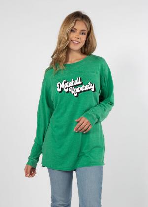 MU University Girl Ladies Funky Shadow Long Sleeve Tunic