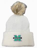 MU Logofit Waffle Knit Cuff Hat w/ Fur Pom
