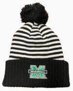 MU Logofit Micro Striped Cuff Hat w/ Pom