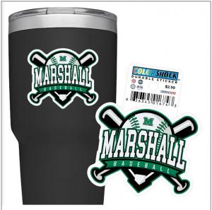 MU CDI Cross Bats Baseball Sticker