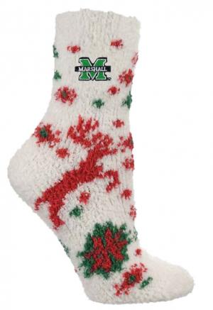 MU TCK Christmas Fuzzy Crew Socks