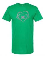 MU Summit Ladies Glitter Football Short Sleeve Tee