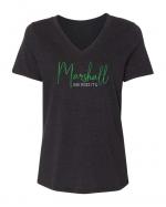 MU Summit Ladies Glitter Script V-Neck Short Sleeve Tee