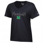 MU Champion Ladies Script V-Neck Short Sleeve Tee