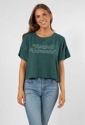 MU Chicka-D Ladies Graduate Cropped Short Sleeve Tee