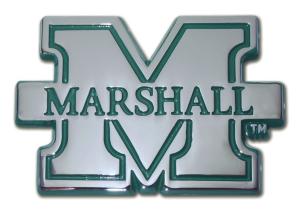 MU Elektroplate Chrome Big M Green Outline Emblem