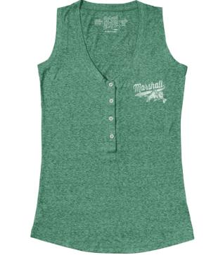 MU Retro Brands Ladies Henley Tank