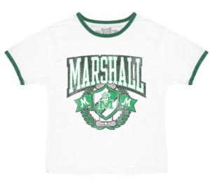 MU Retro Brands Ladies Crop Ringer Short Sleeve Tee