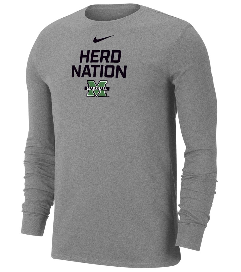 MU Nike Sideline Herd Nation Dri-Fit Long Sleeve Tee - MULTIPLE COLOLRS