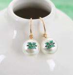 MU Seasons Jewelry Pearl Hoop Earrings
