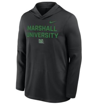 MU Nike Sideline Dri-Fit Hooded Long Sleeve Tee