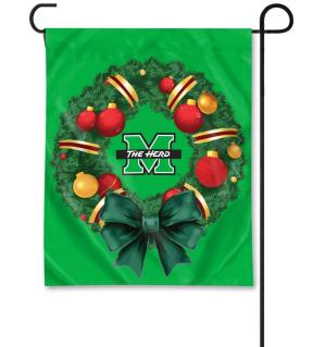 MU UB&F Wreath Garden Flag